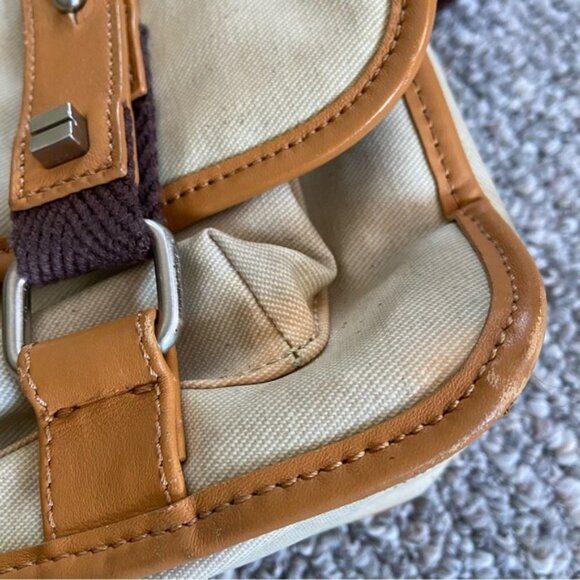 New BODHI laptop satchel messenger bag tan and brown - Picture 7 of 13